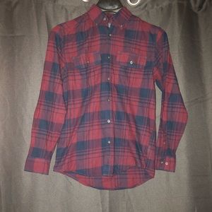 💍faded glory button plaid flannel shirt